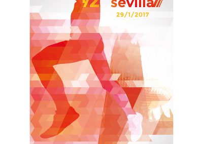Cartel anunciador Medio Maratón Sevilla
